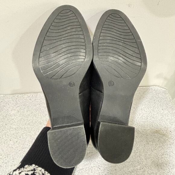 Lauren Blakwell 'Gwen' black leather pumps US 7M mid heel classic career basic - Picture 7 of 10